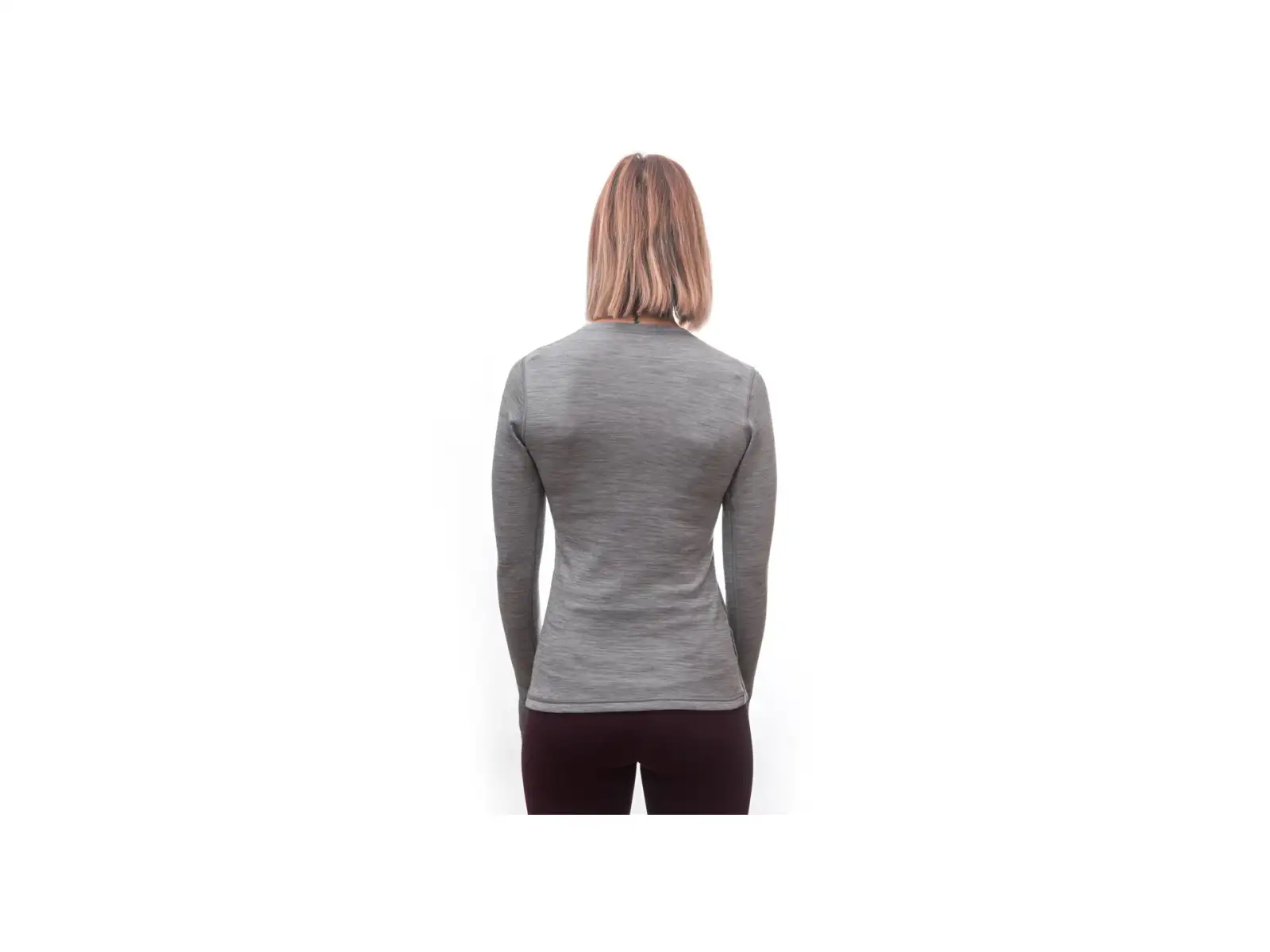 Sensor Merino Bold dámske tričko dlhý rukáv Cool Gray