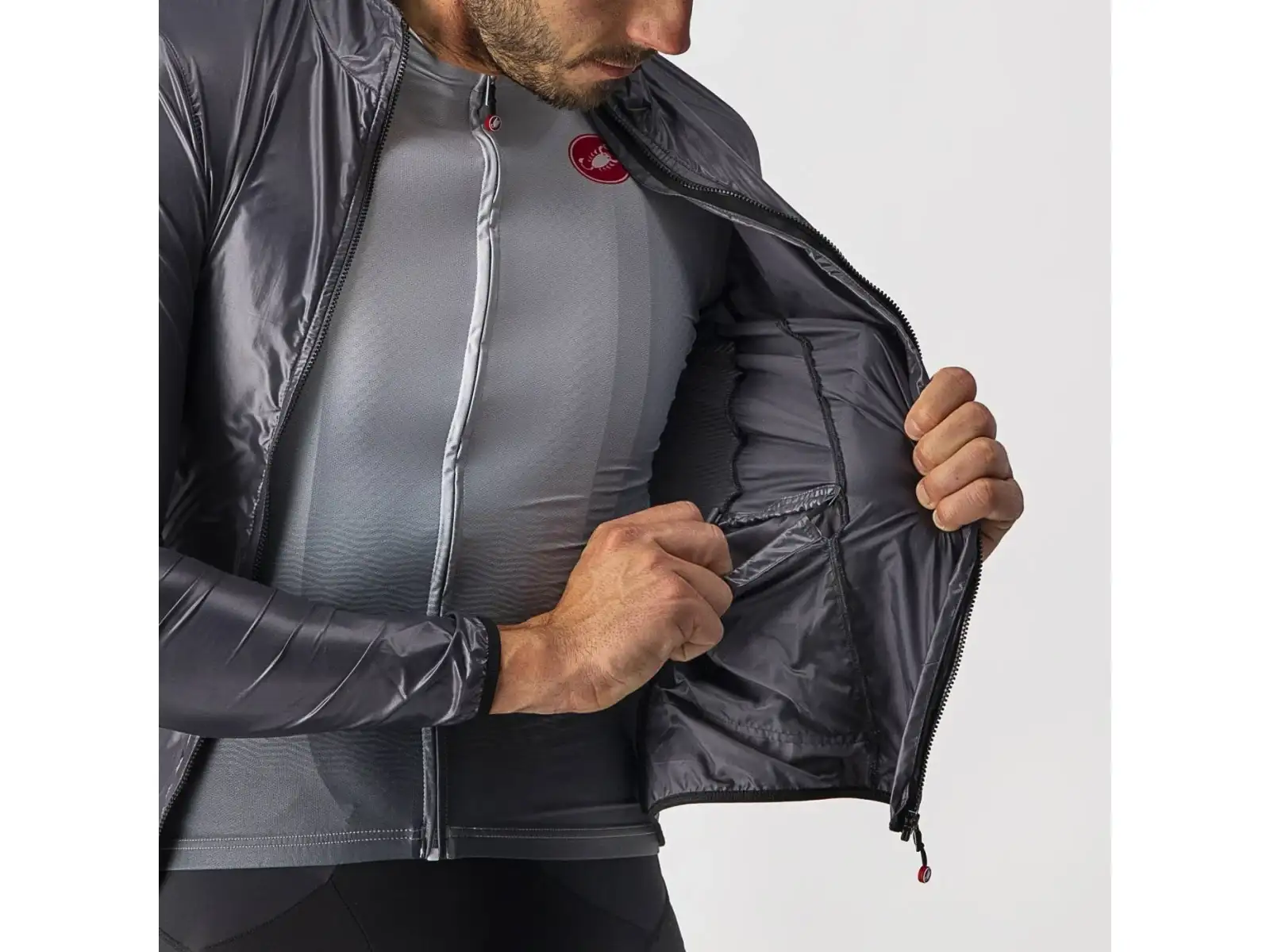 Castelli Aria Shell pánska bunda Dark Gray
