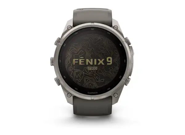 Garmin Fénix 9 Pro inReach Solar 51 mm inteligentné hodinky Titanium Pebble Gray/Silver Gray
