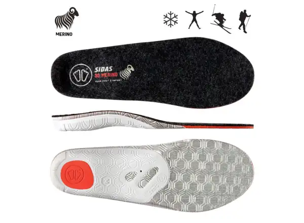 Sidas Winter 3D Merino vložky do topánok stredná klenba 1 pár