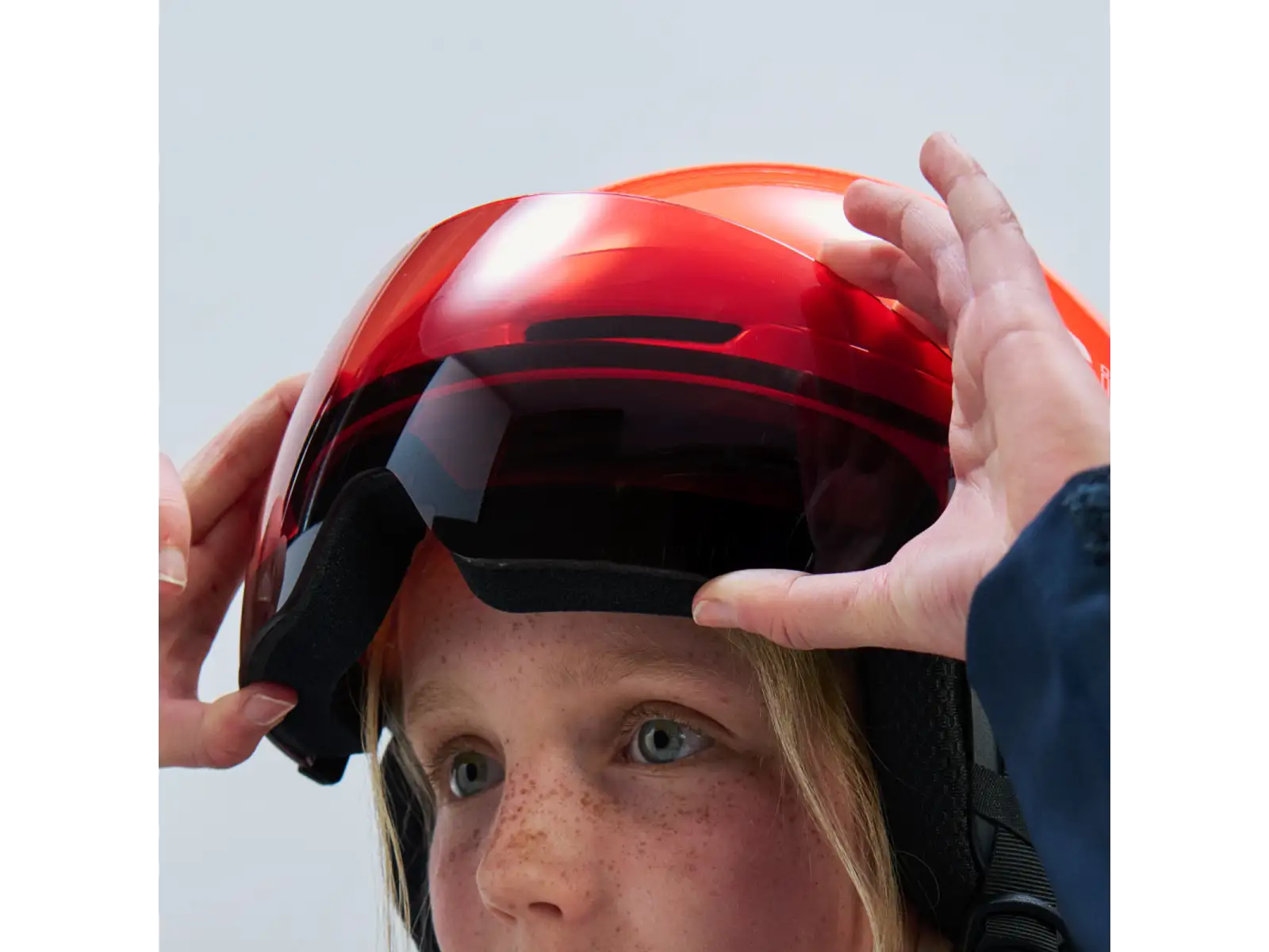 POC POCito Obex Visor detská lyžiarska prilba Fluorescent Orange