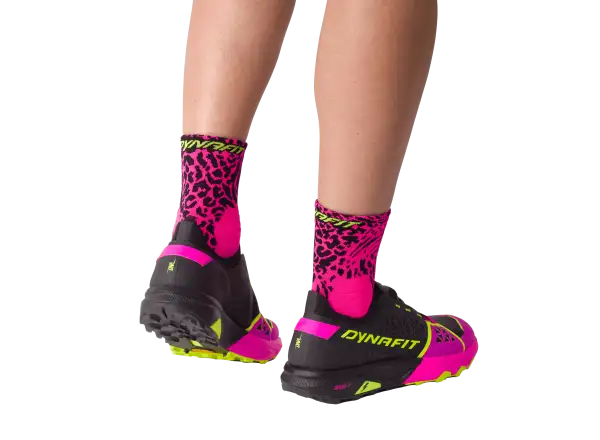 Dynafit Run Wild Mid bežecké ponožky Pink Glo/0910