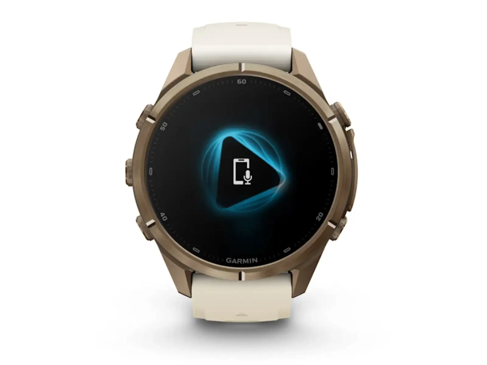 Garmin Fénix 9 Pro inReach 43 mm inteligentné hodinky Autumn Gold Titanium Cream/French Gray