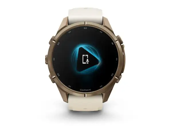 Garmin Fénix 9 Pro inReach 43 mm inteligentné hodinky Autumn Gold Titanium Cream/French Gray