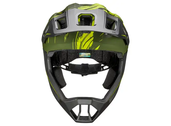 Uvex React JR Fullface MTB prilba Dark olive matt