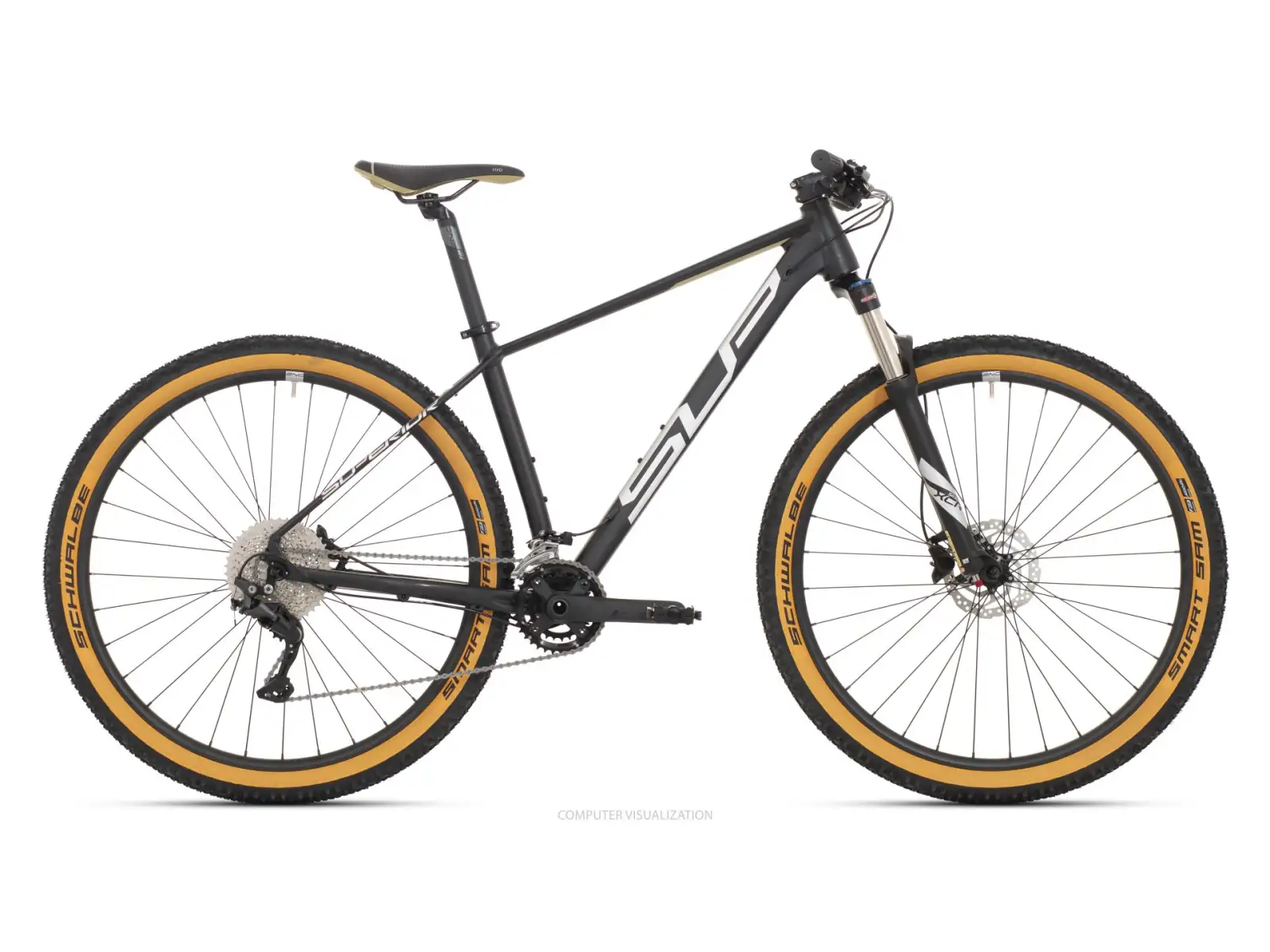 Horský bicykel Superior XC 889 Matte Black/Silver/Olive