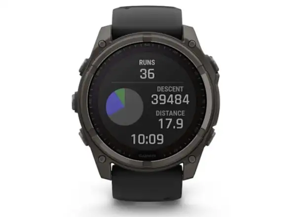 Garmin fenix 8 - 51 mm Solar Sapphire inteligentné hodinky Carbon DLC Titanium Black/Pebble Gray