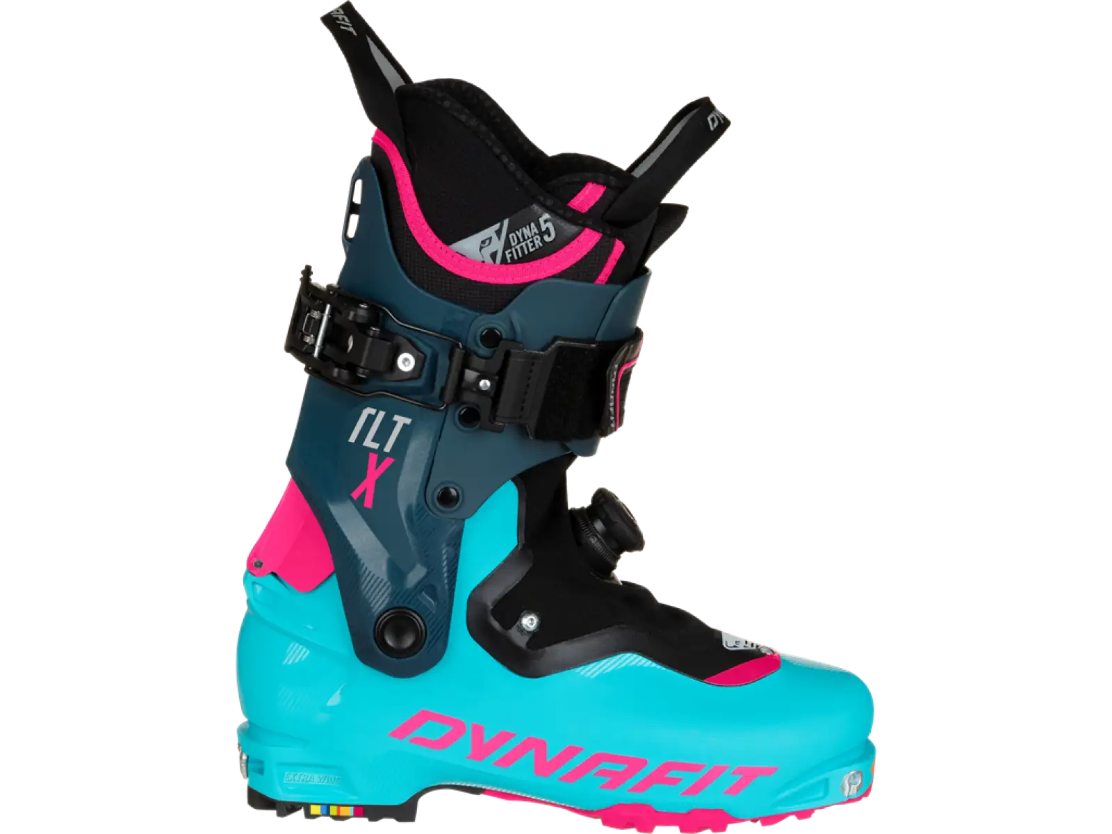 Dynafit TLT X Extra Wide dámske skialpové topánky Silvretta/Pink Glo