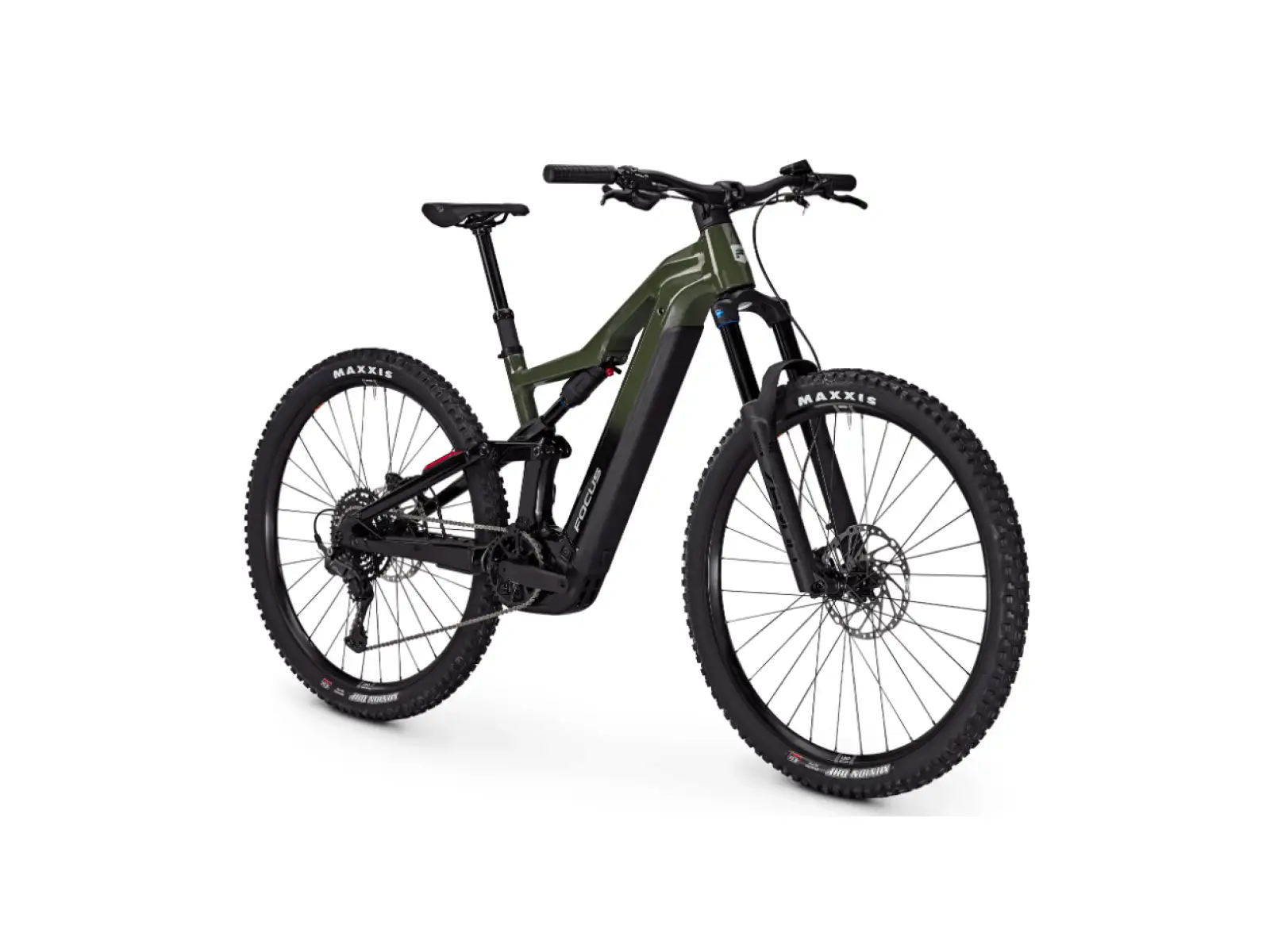 Focus Thron2 6.7 celoodpružený elektrobicykel (600 Wh Urbangreen / Magicblack)