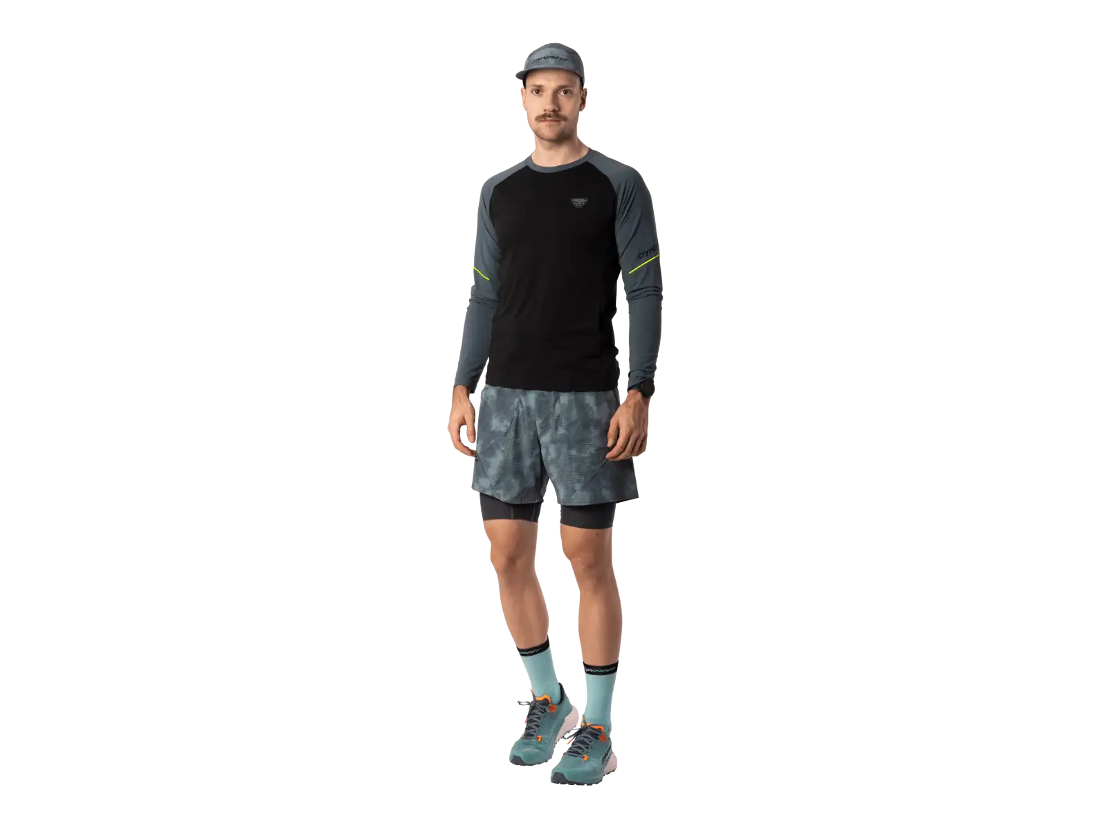 Dynafit Trail Reflective 2v1 pánske bežecké kraťasy Cinder