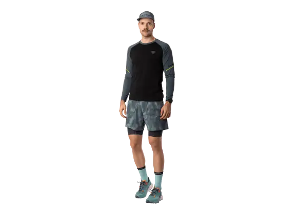 Dynafit Trail Reflective 2v1 pánske bežecké kraťasy Cinder