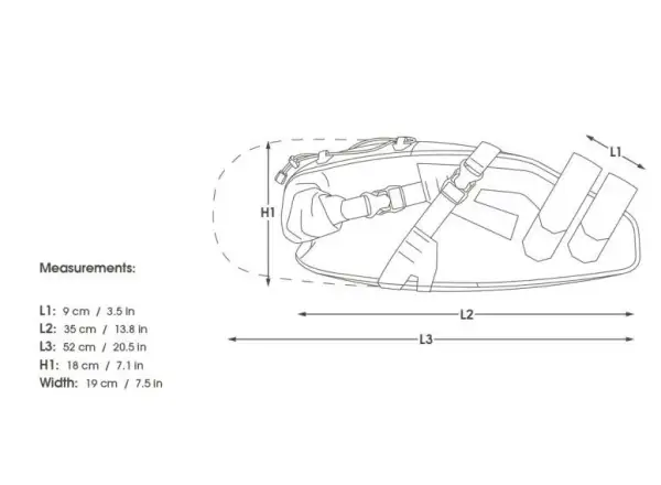 Apidura Expedition saddle pack 17 l podsedlová brašňa