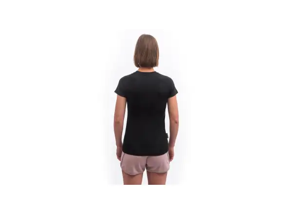 Sensor Merino Active No Logo dámske tričko krátky rukáv čierna