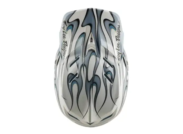 Troy Lee Designs D4 Composite MIPS prilba Torched white/Silver
