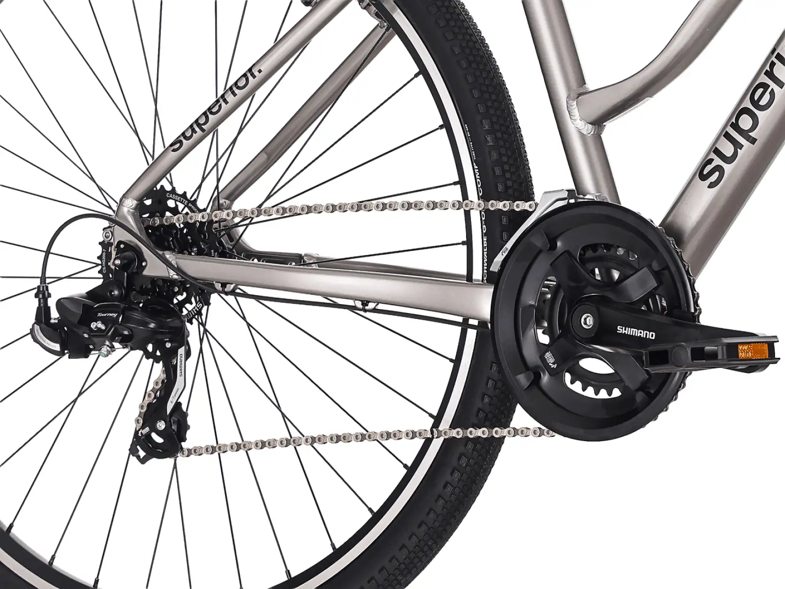 Superior Blox 6.0 MS trekingový bicykel Gloss Dark Chrome