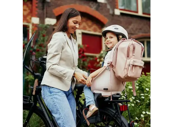 Urban Iki Ta-ke zadné sedadlo na bicykel pre MIK nosiče Sakura Pink/Kurumi Brown