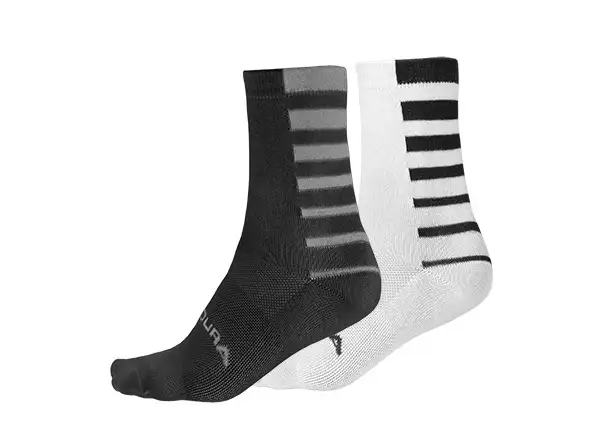 Ponožky Endura Coolmax Stripe (2 páry v balení) Black