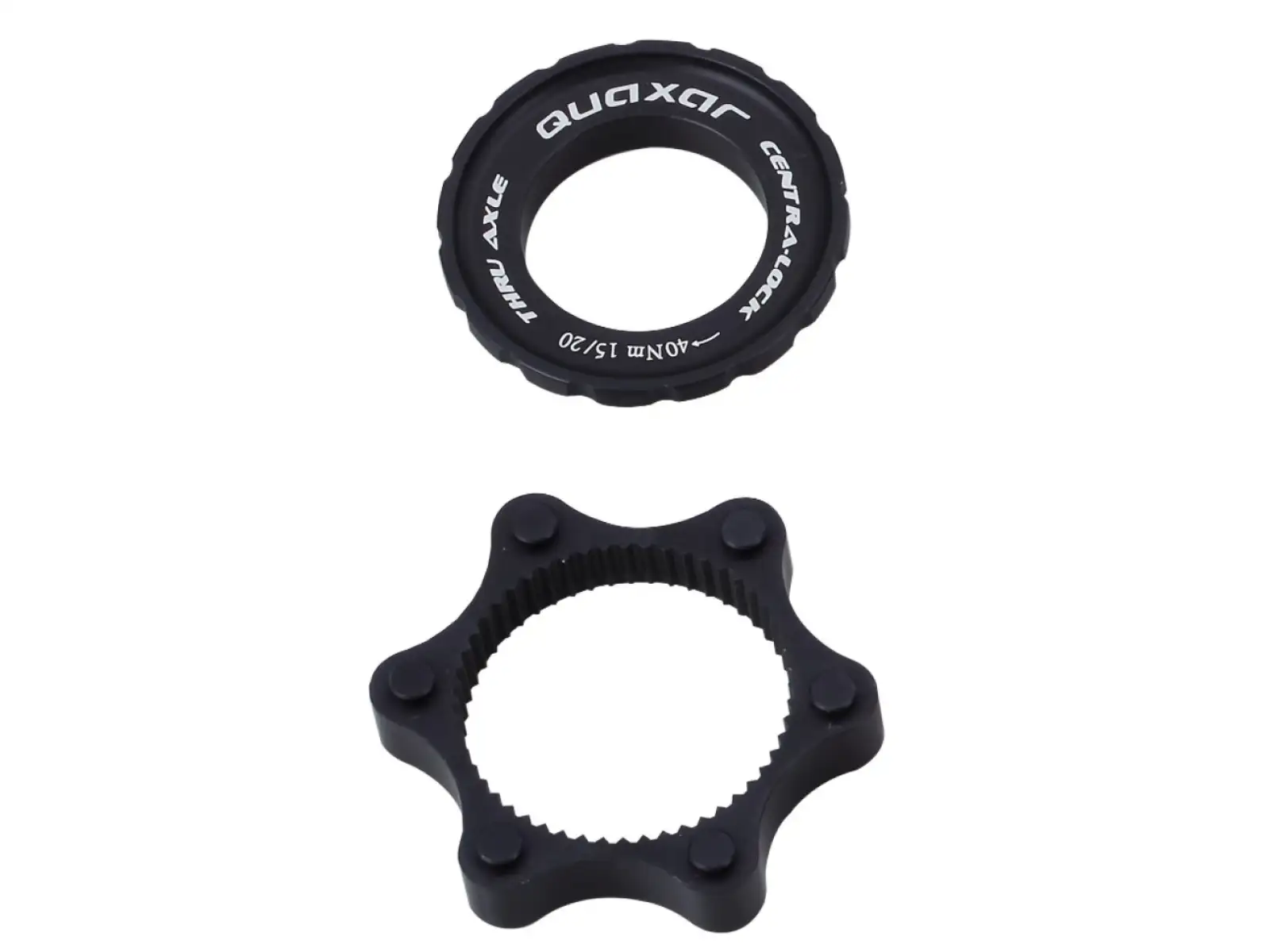 Adaptér Quaxar CL-6 s otvormi pre náboj pevnej nápravy 15/20 mm čierny