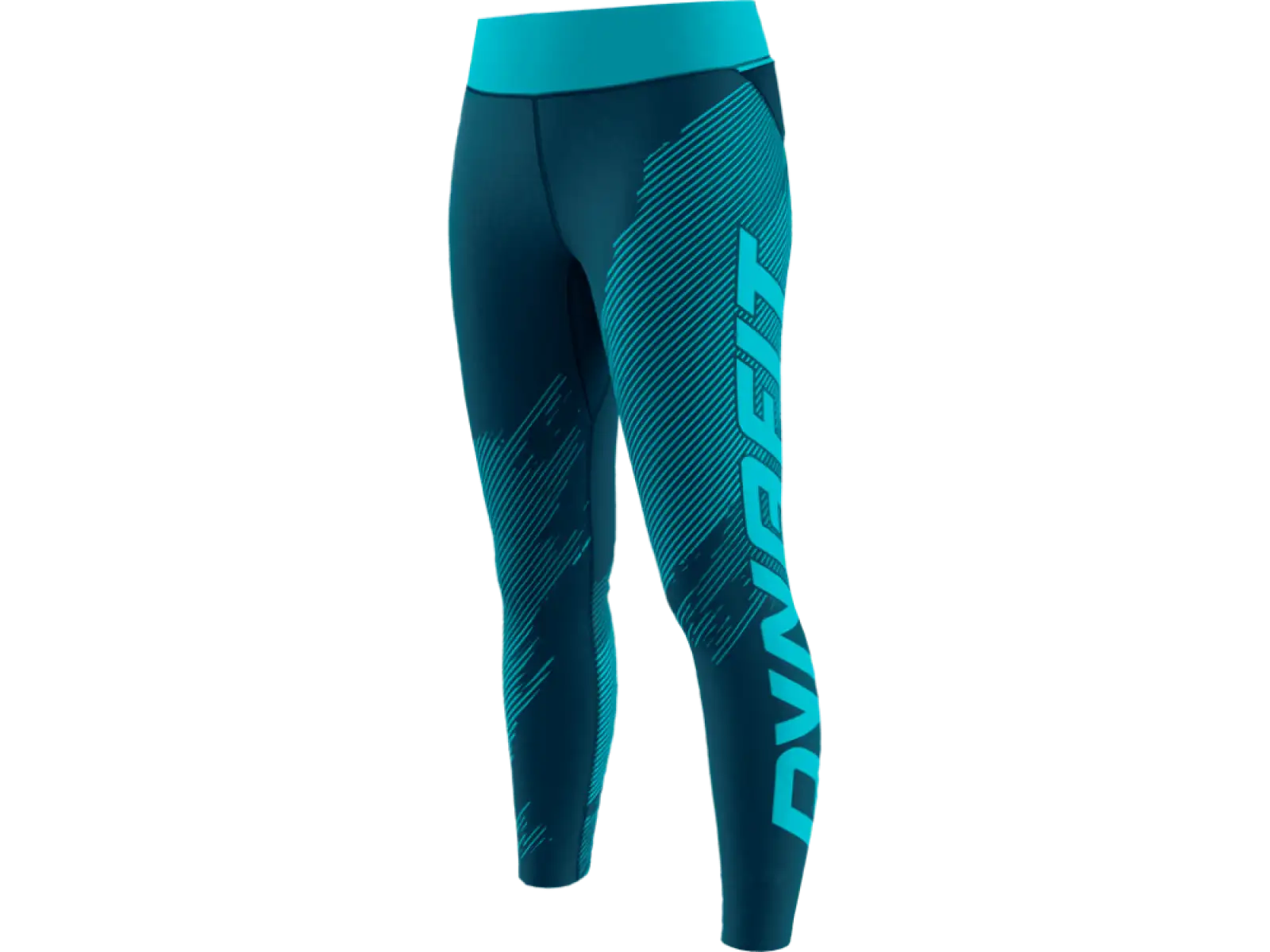 Dynafit Ultra Graphic Ion tights Dámske elastické nohavice petrol