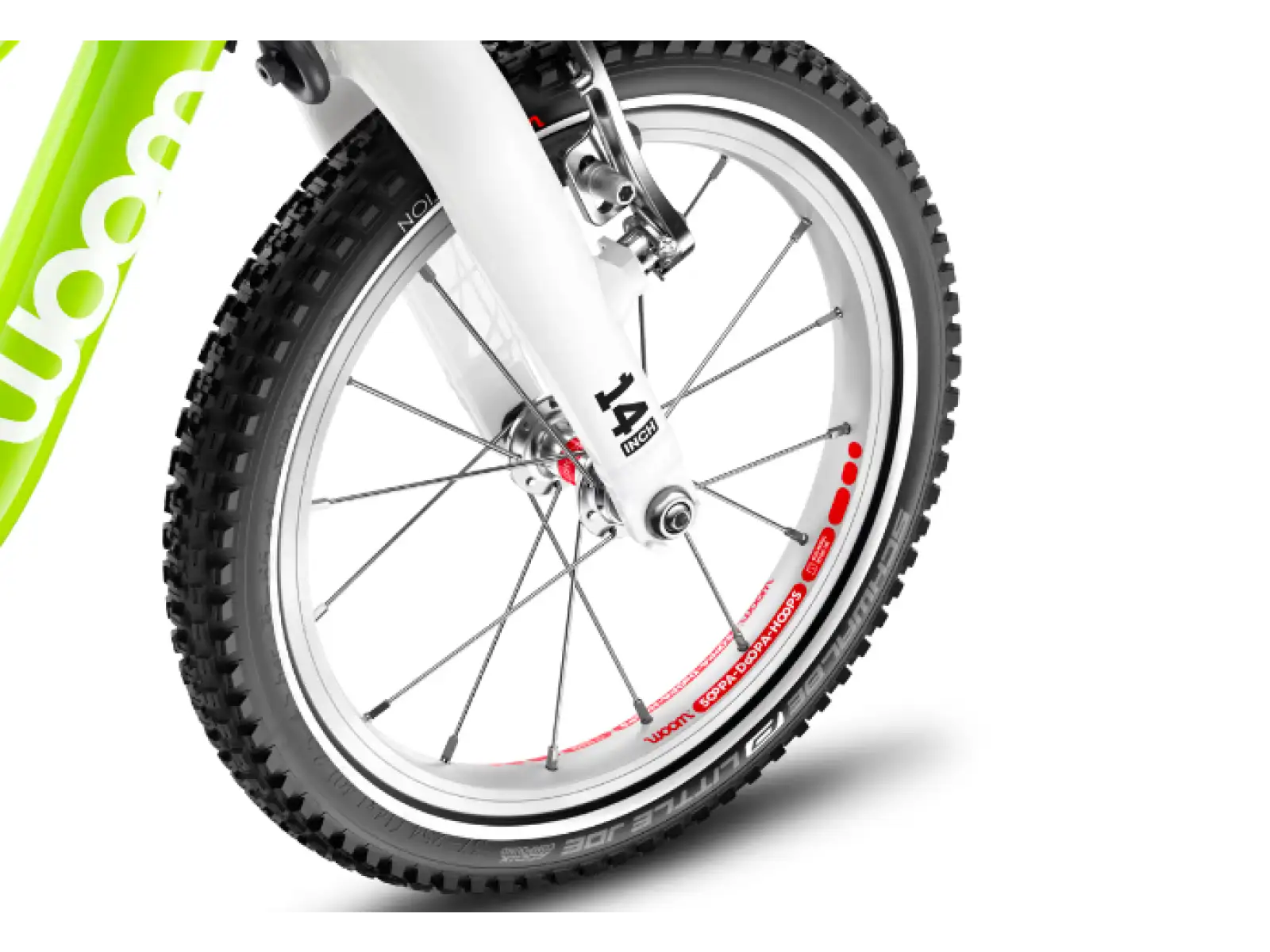 Woom 2 Lizard Lime 14 detský bicykel