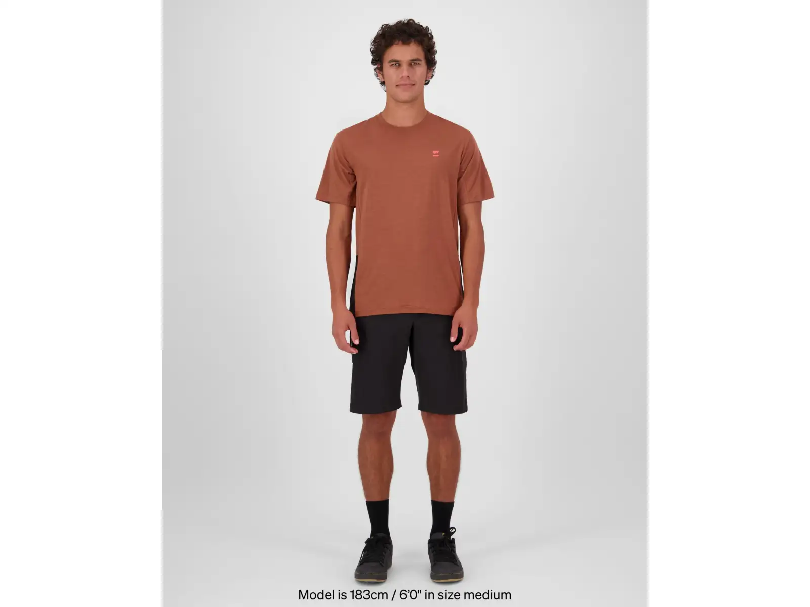 Mons Royale Tarn Merino pánske tričko krátky rukáv Cinnamon / Black