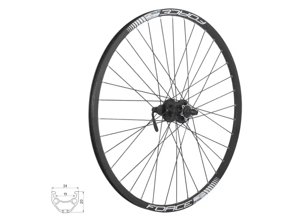 Force Basic Disc Shimano M475 zadné vypletené koleso 26"
