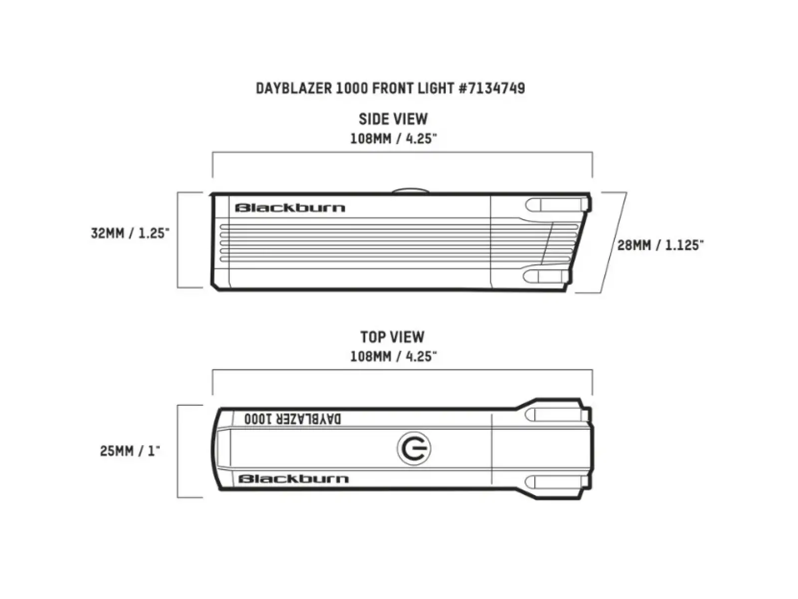 Blackburn Dayblazer 1000 USB-C predné svetlo