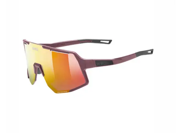 Uvex Sequenze CV cyklistické okuliare Burgundy matt/Mirror Red