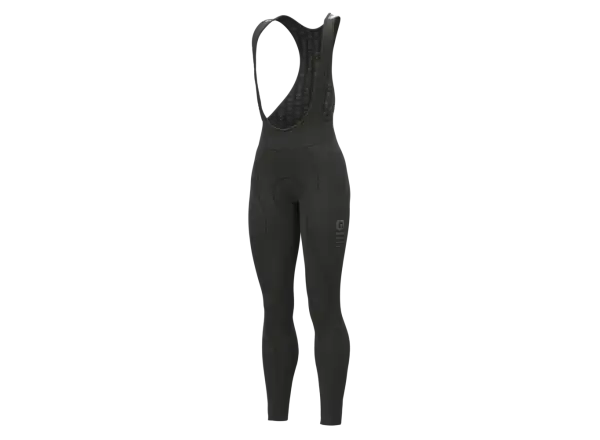 Alé Solid Essential dámske zimné cyklistické nohavice s trakmi Black