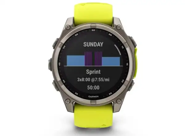 Garmin fenix 8 - 51 mm Solar Sapphire inteligentné hodinky Titanium Yellow/Graphite
