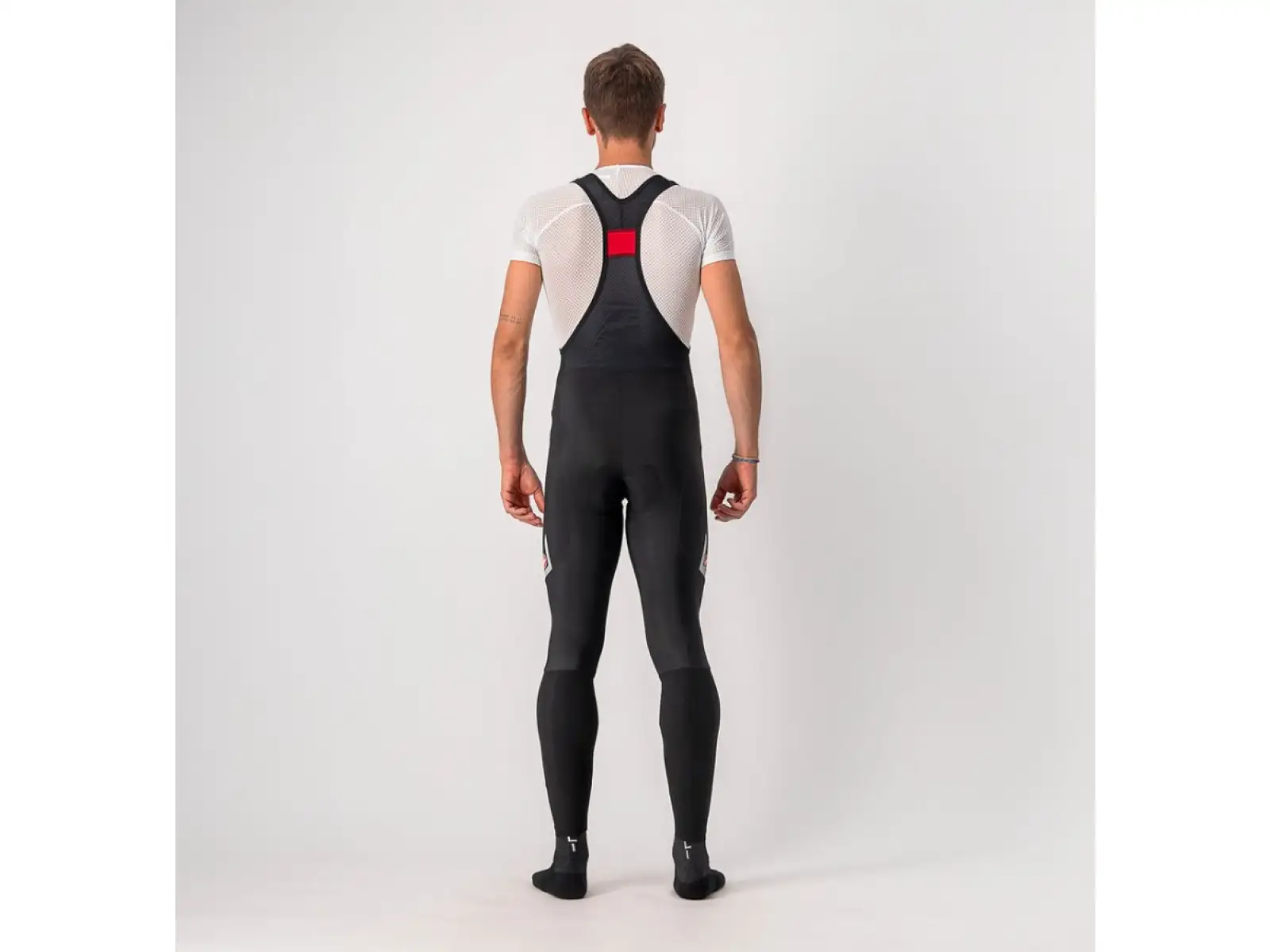 Castelli Velocissimo 5 pánske nohavice s trakmi black/silver reflex