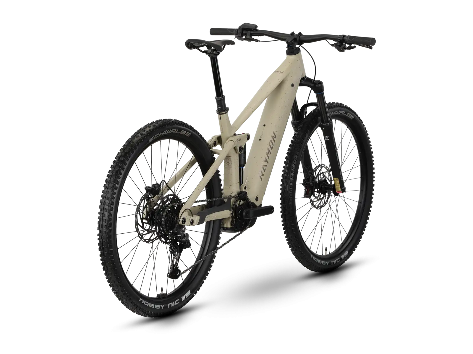 Raymon Korak Comp greige/taupe celoodpružený elektrobicykel