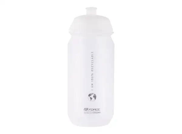Force Bio Earth cyklistická fľaša 500 ml transparentná/sivá