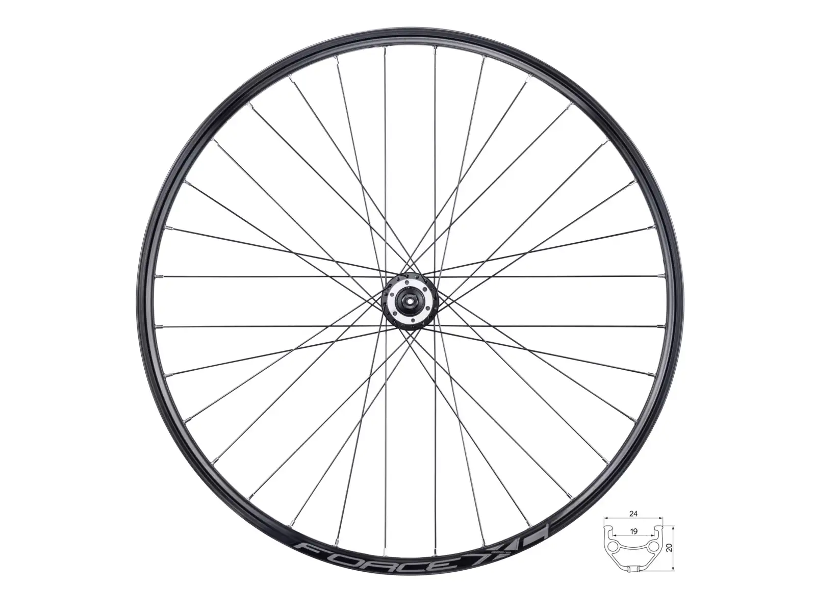Force XC Disc 584x23 predné vypletené koleso F804332 32 dier