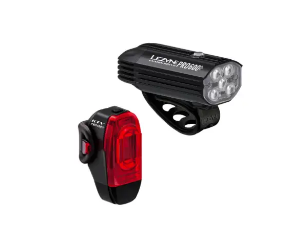 Lezyne Fusion Drive Pro 600+/KTV Drive Pro+ súprava svetiel Black/Black