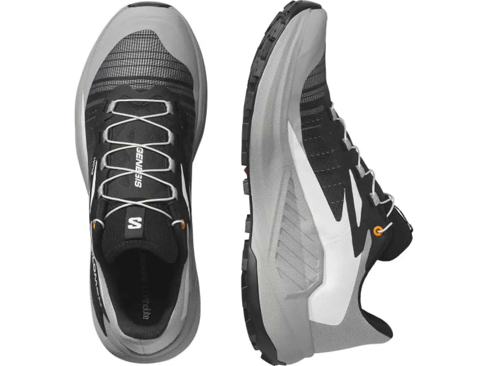 Salomon Genesis pánska bežecká obuv Black/Alloy/Turmeric