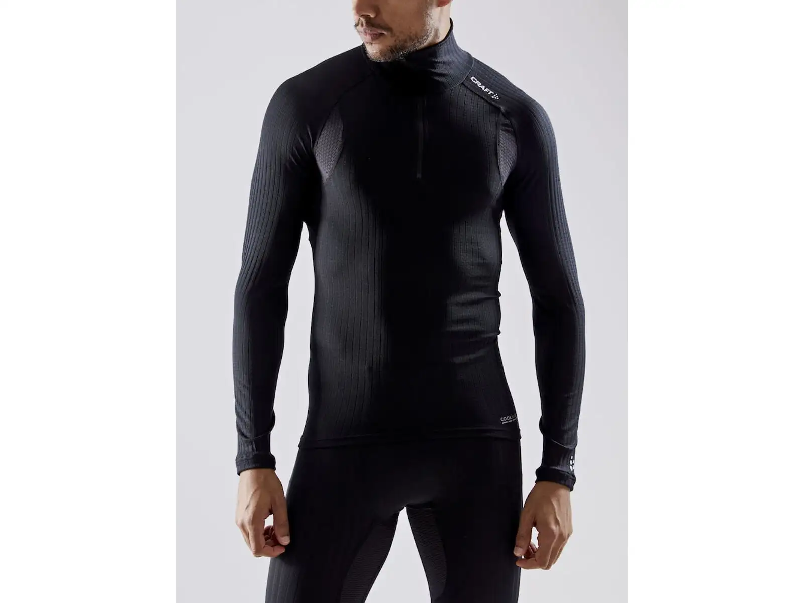 Craft Active Extreme X Zip pánske tričko dlhý rukáv čierna