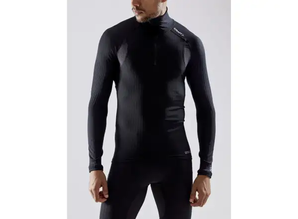Craft Active Extreme X Zip pánske tričko dlhý rukáv čierna