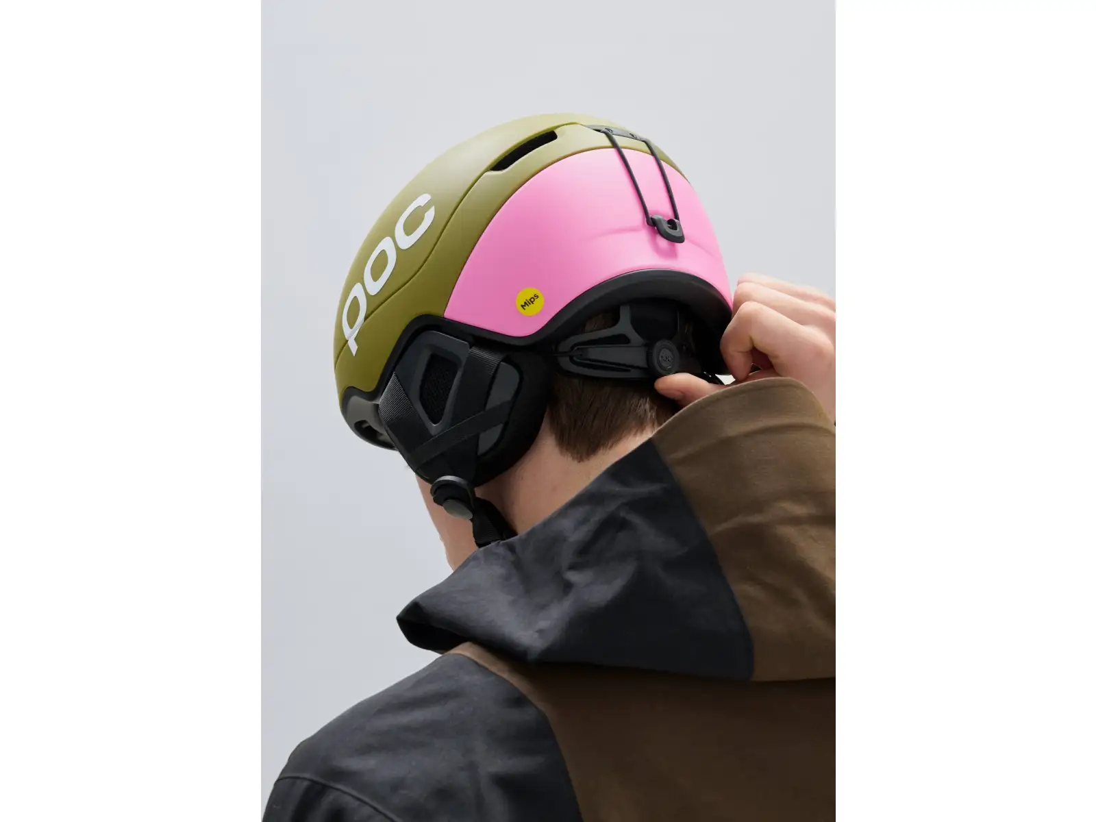 POC Obex Contour lyžiarska prilba Olivine Green Matt/Thulite Pink Matt