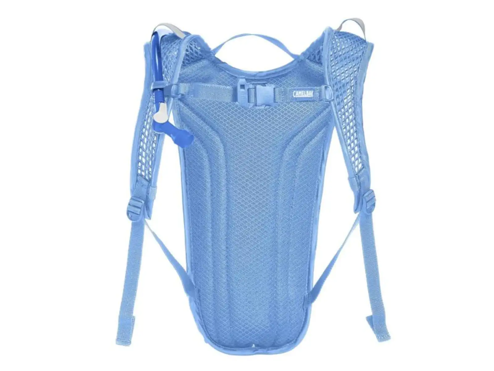 Detský batoh Camelbak Mini Mule 5 l + rezervoár 1,5 l (modrý s palmovým vzorom)