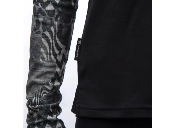 Sensor Merino Blend Impress dámske tričko dlhý rukáv čierna/zebra