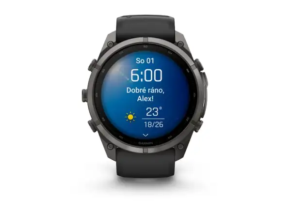 Garmin Fénix 9 Pro inReach 47 mm inteligentné hodinky Carbon gray DLC Titanium Black/Pebble gray