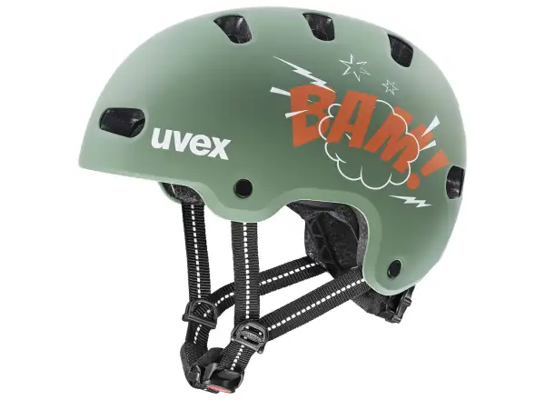 Uvex Kid 4 Style detská prilba Bam Moss Green/Papaya Matt
