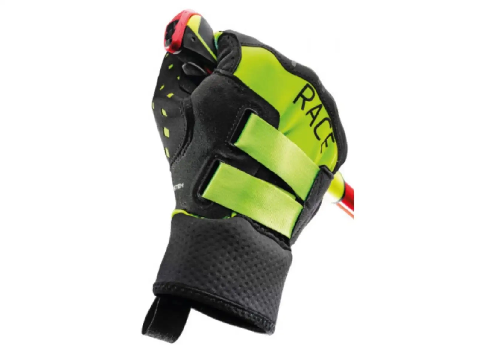 Leki HRC Race Shark bežecké rukavice Black/Neon yellow