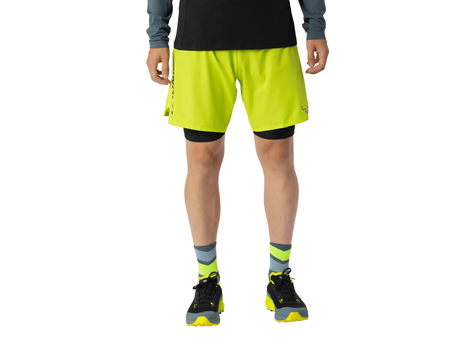 Dynafit Alpine Pro 2v1 pánske bežecké kraťasy Ultra Yellow