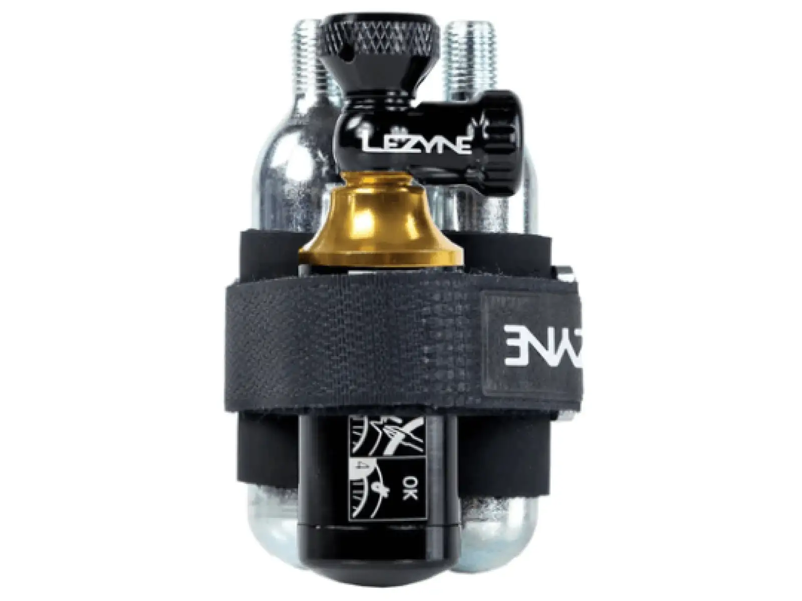 Lezyne Tubeless CO2 súprava na opravu bezdušových plášťov s bombičkou Blaster Black