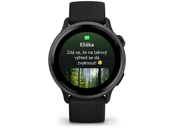 Garmin vívoactive 6 inteligentné hodinky Slate silikónový remienok Black