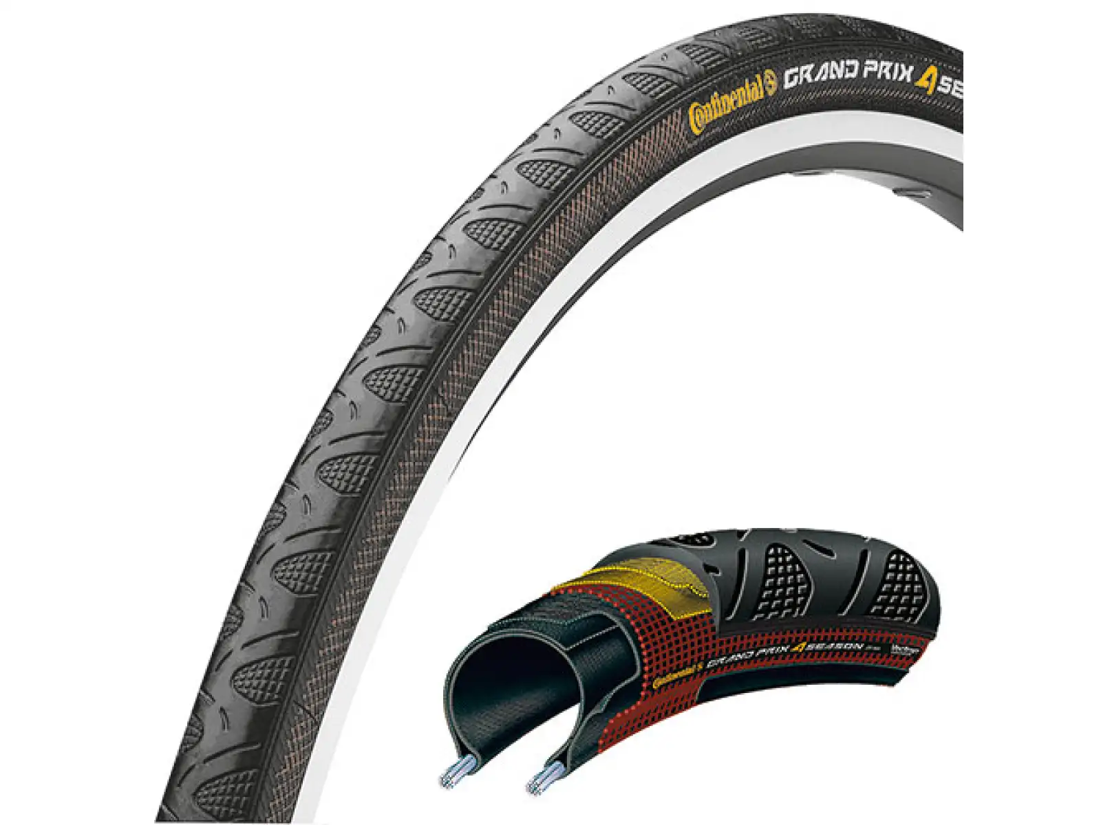 Continental Grand Prix 4-season cestný plášť kevlar 32-622