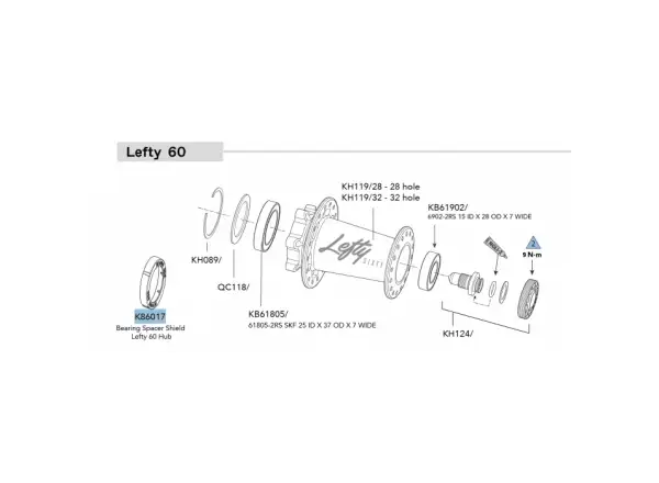 Cannondale Lefty hub bearing retainer náhradný diel náboja