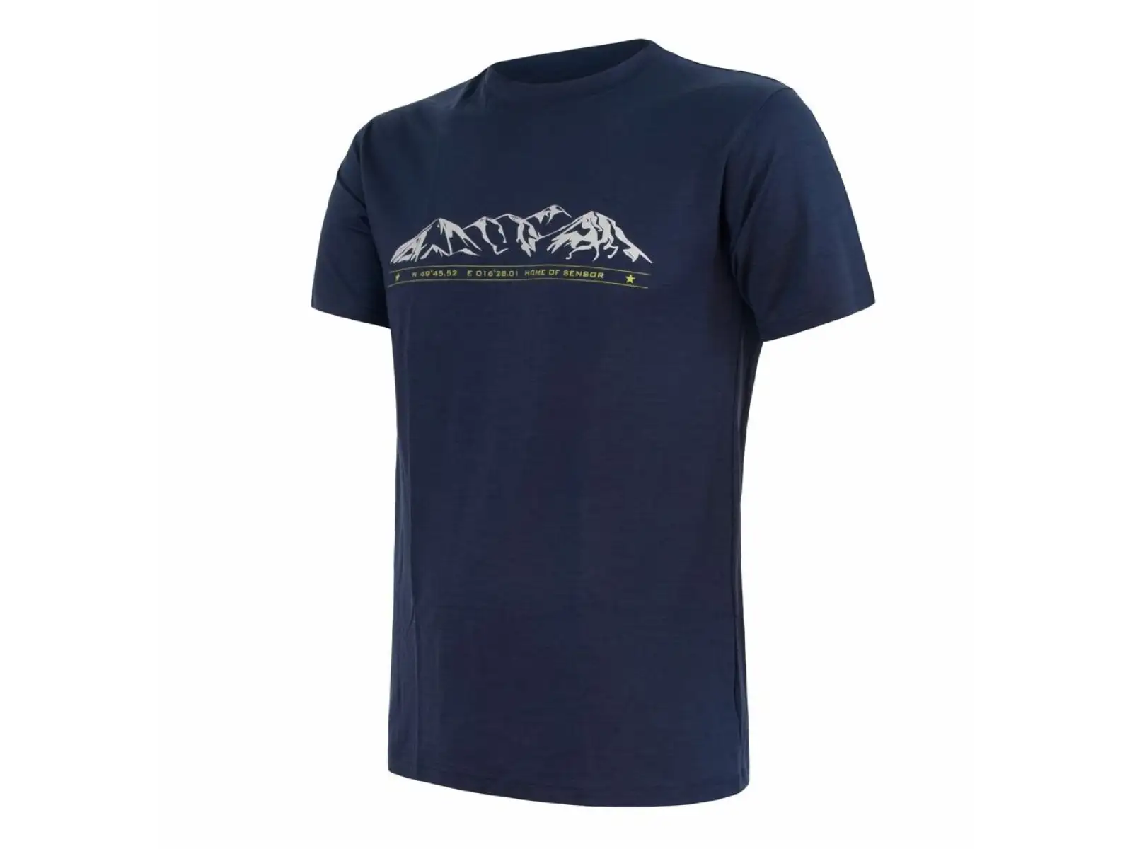 Sensor Merino Active PT Mountains pánske tričko krátky rukáv Deep Blue